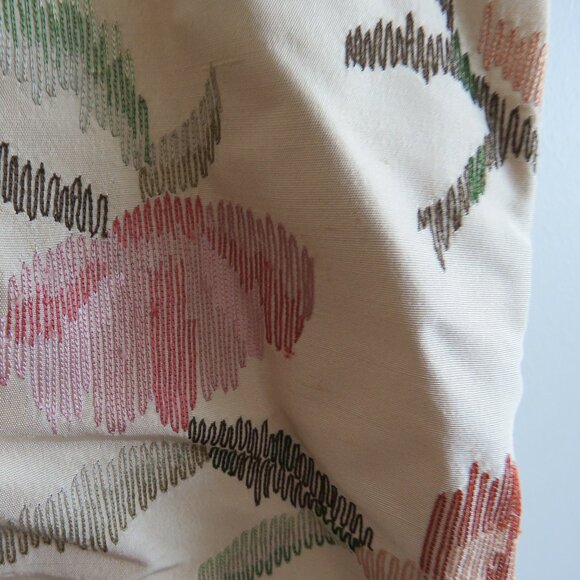 VINTAGE OSCAR DE LA RENTA Tafetta Floral Embroidered Maxi Skirt Wedding - US 4 - Picture 5 of 15